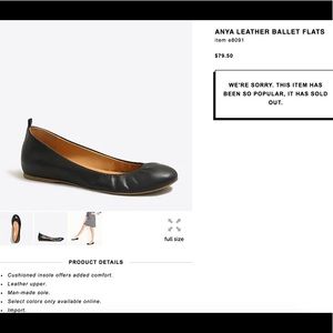 J. Crew Anya Leather Ballet Flat